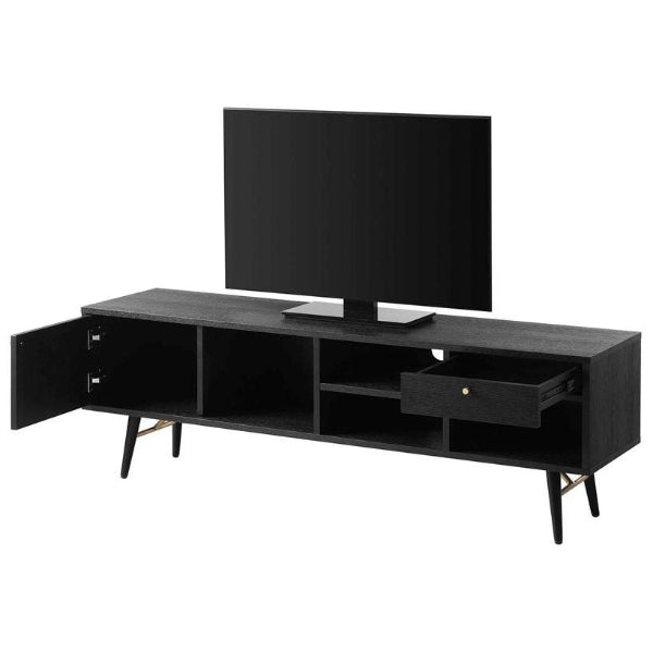 Vida Living Barcelona Black Large TV Unit - The Furniture Mega Store 