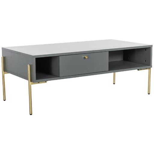 Vida Living Madrid Grey and Gold Coffee Table - The Furniture Mega Store 