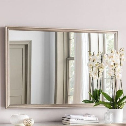 Vida Living Jessica Taupe Rectangular Wall Mirror - The Furniture Mega Store 