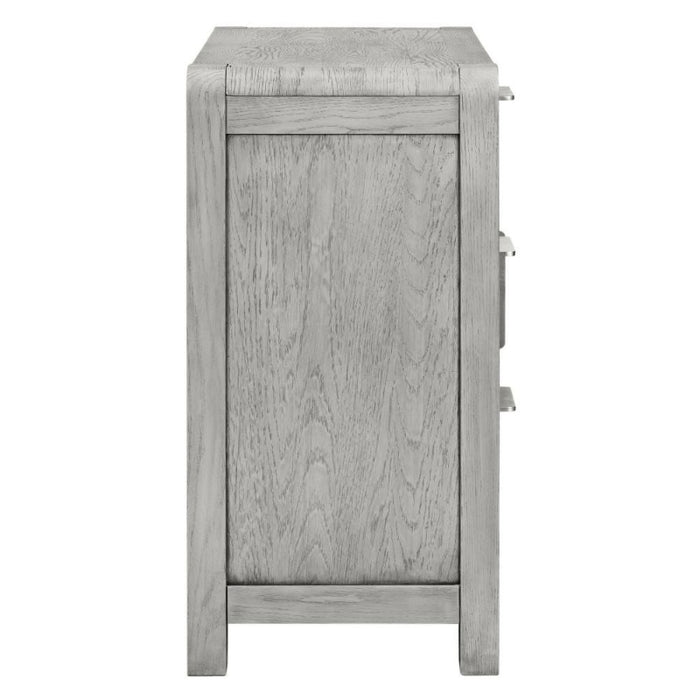 Flora Grey Washed Oak Sideboard, 98.5cm W with 1 Door 3 Drawers - The Furniture Mega Store 