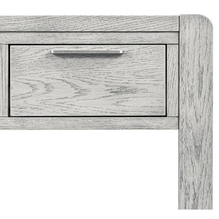 Flora Grey Washed Oak Console Table, 100cm width with 2 Drawers - The Furniture Mega Store 