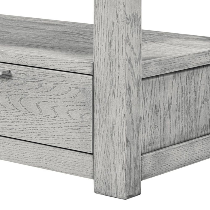 Flora Grey Washed Oak Large TV Unit, 140cm W with Storage for Television Upto 55in Plasma - The Furniture Mega Store 