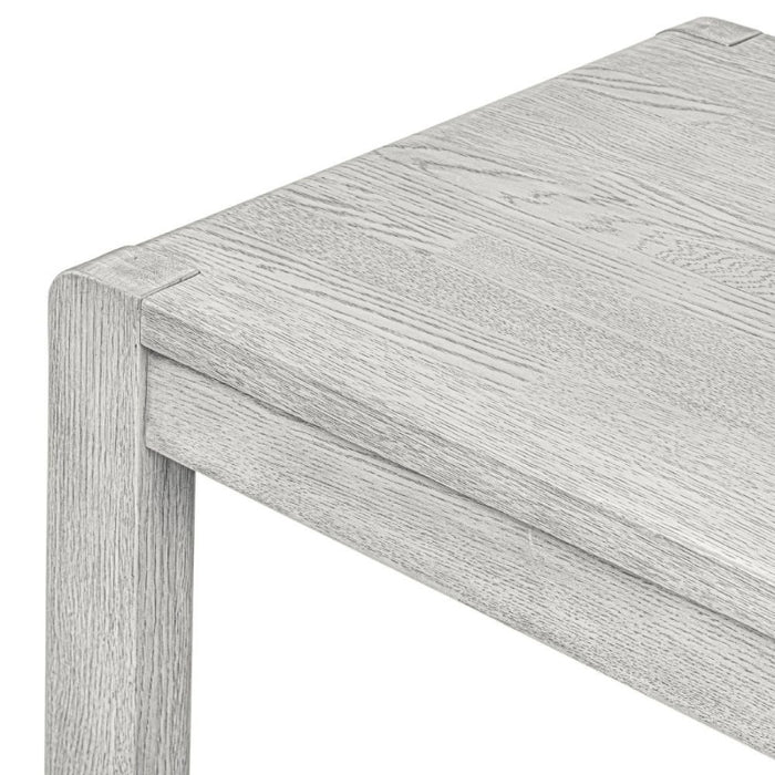 Flora Grey Washed Oak Dining Table, 135cm-175cm Rectangular Compact Extending Top, Seats 4 to 6 Diners - The Furniture Mega Store 