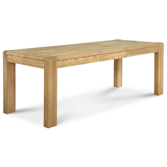 Laney Oak Dining Table, 160cm-210cm Rectangular Extending Top, Seats 4 to 6 Diners - The Furniture Mega Store 