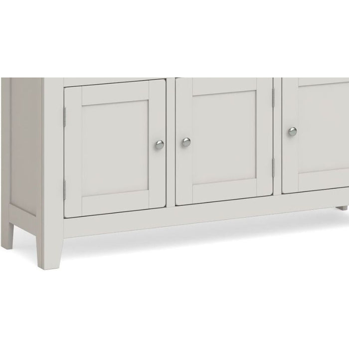 Cross Country Grey and Oak Large Sideboard with 3 Doors & 3 Drawers - The Furniture Mega Store 