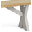 Cross Country Grey and Oak Cross Leg Bench - The Furniture Mega Store 