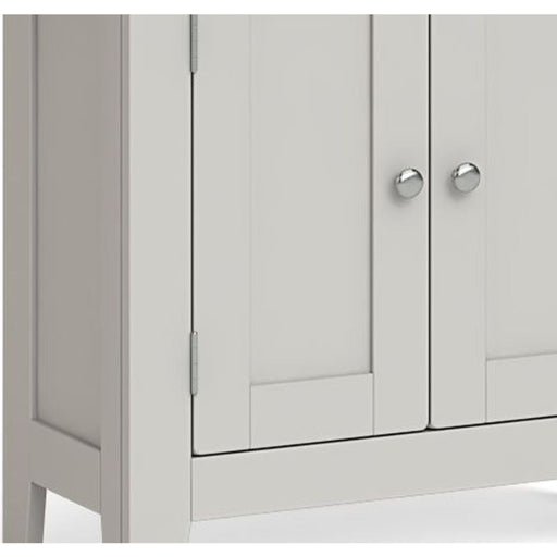 Cross Country Grey and Oak Mini Cupboard - 2 Door - The Furniture Mega Store 