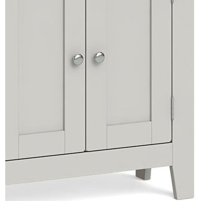 Cross Country Grey and Oak Mini Cupboard - 2 Door - The Furniture Mega Store 