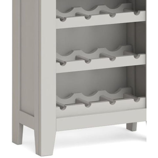 Cross Country Grey and Oak 1 Drawer Wine Cabinet - The Furniture Mega Store 