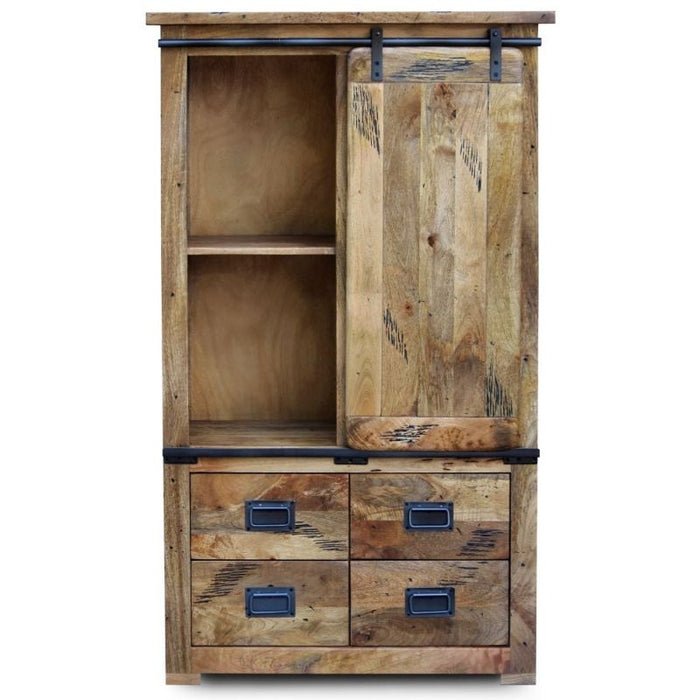 Germain Iron Works Mango Wood Chest Display Cabinet - The Furniture Mega Store 