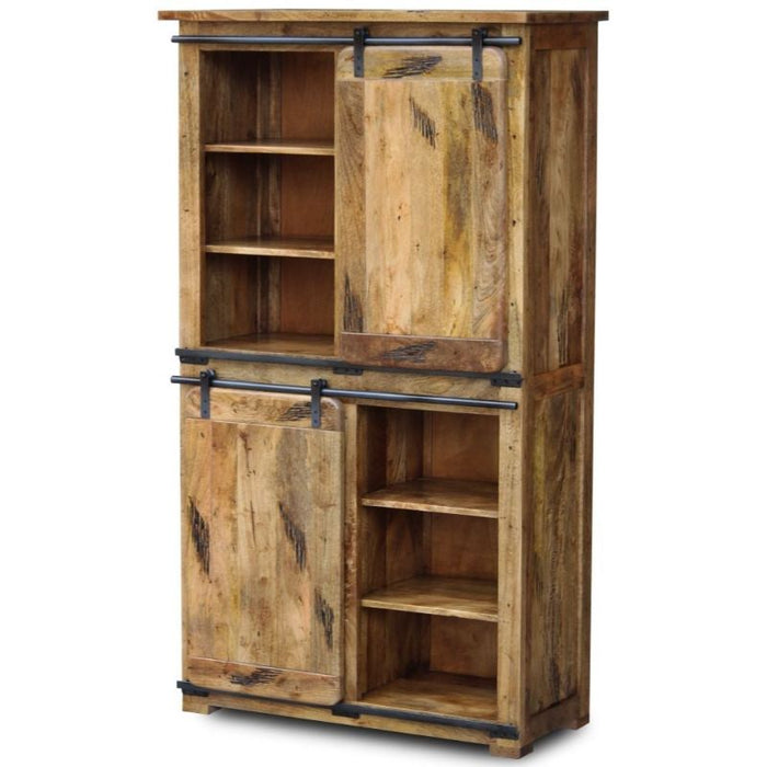 Germain Iron Works Mango Wood Display Cabinet - The Furniture Mega Store 