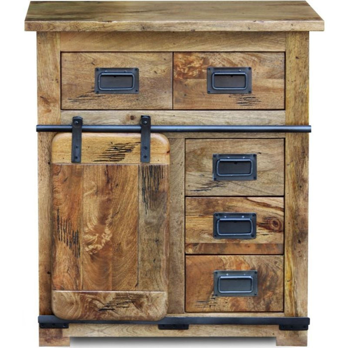 Germain Iron Works Mango Wood Hall Cabinet - The Furniture Mega Store 