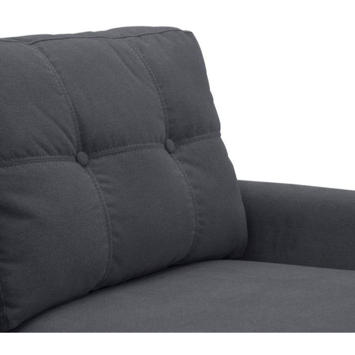 Vida Living Olten Charcoal Fabric 3+1+1 Seater Sofa - The Furniture Mega Store 