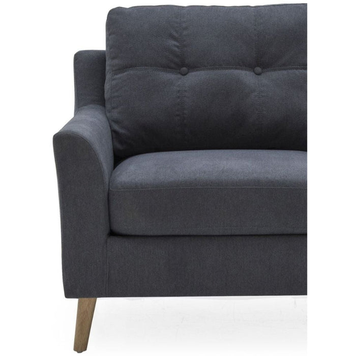 Vida Living Olten Charcoal Fabric Armchair - The Furniture Mega Store 