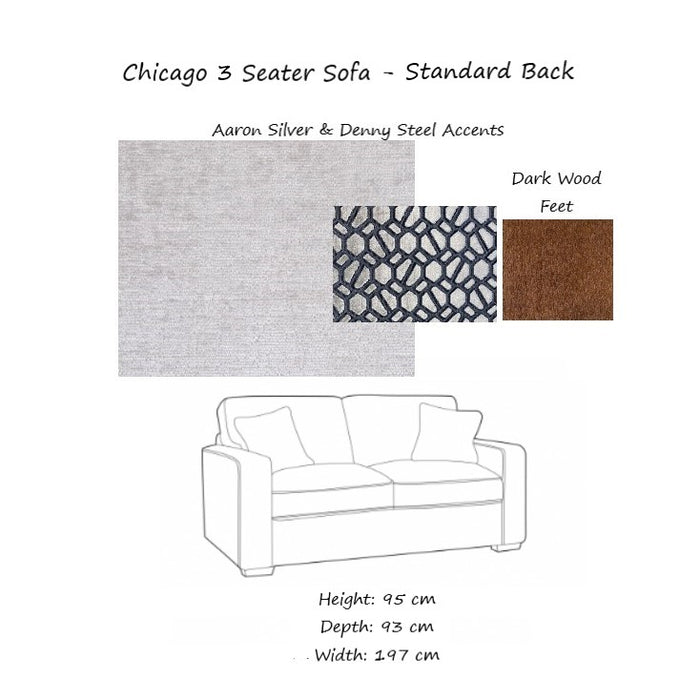 Chicago Fabric Sofa Collection - Various Options - The Furniture Mega Store 