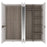 Chelsea White High Gloss & Truffle Oak Trim 4 Door Mirrored Wardrobe - The Furniture Mega Store 