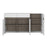 Chelsea White High Gloss & Truffle Oak Trim 2 drawer 3 door sideboard - The Furniture Mega Store 