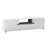 Chelsea White High Gloss & Truffle Oak Trim Wide TV Cabinet - The Furniture Mega Store 