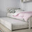 Angelica Single Bed with Pull Out under bed (Inc Slats) - White Oak - The Furniture Mega Store 