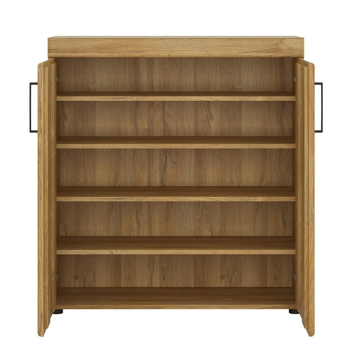 Grandson Oak 2 door shoe cabinet - The Furniture Mega Store 