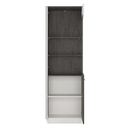 Stretto Tall Glazed display cabinet (RH) - The Furniture Mega Store 