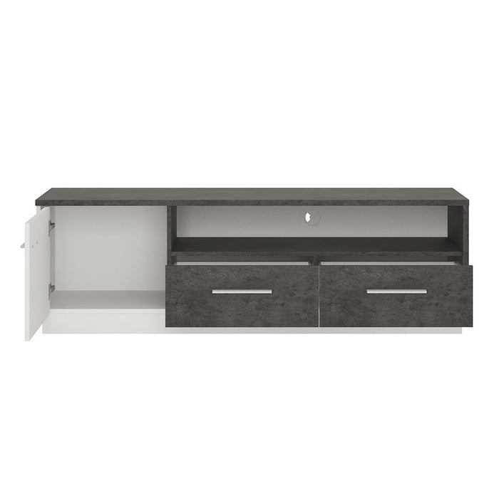 Stretto 1 door 2 drawer wide TV cabinet - The Furniture Mega Store 