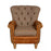 Rufus Vintage Leather & Harris Tweed Occasional Chair - The Furniture Mega Store 