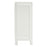 White Wooden 6 Drawer Chest with Raised Geometric Design. - The Furniture Mega Store 