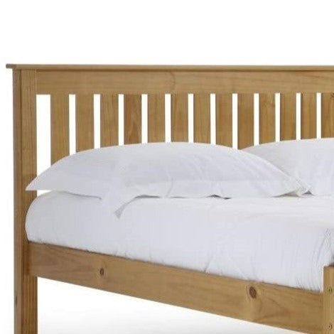 Miles Low Foot End Small Double 4ft  Bed - Pine - The Furniture Mega Store 