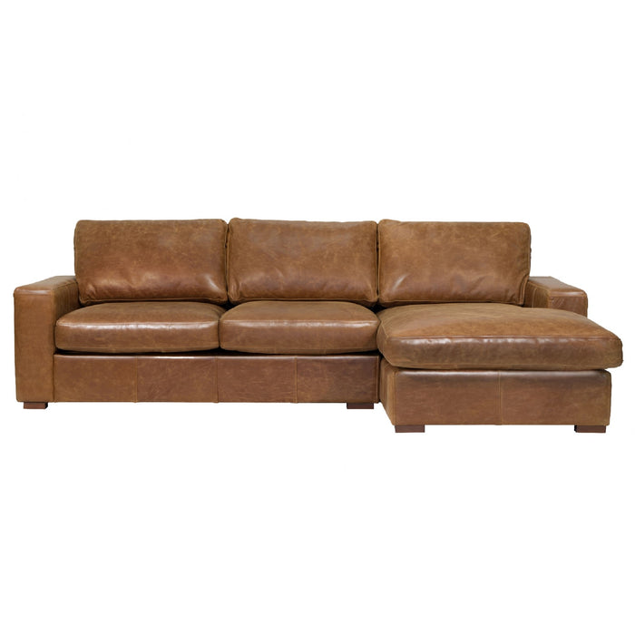Vintage leather corner sofa discount