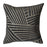 Velvet Linear Geo Cushion Grey 45 X 45cm - The Furniture Mega Store 