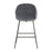 Flair Bar Stool - Dark Grey Velvet - The Furniture Mega Store 