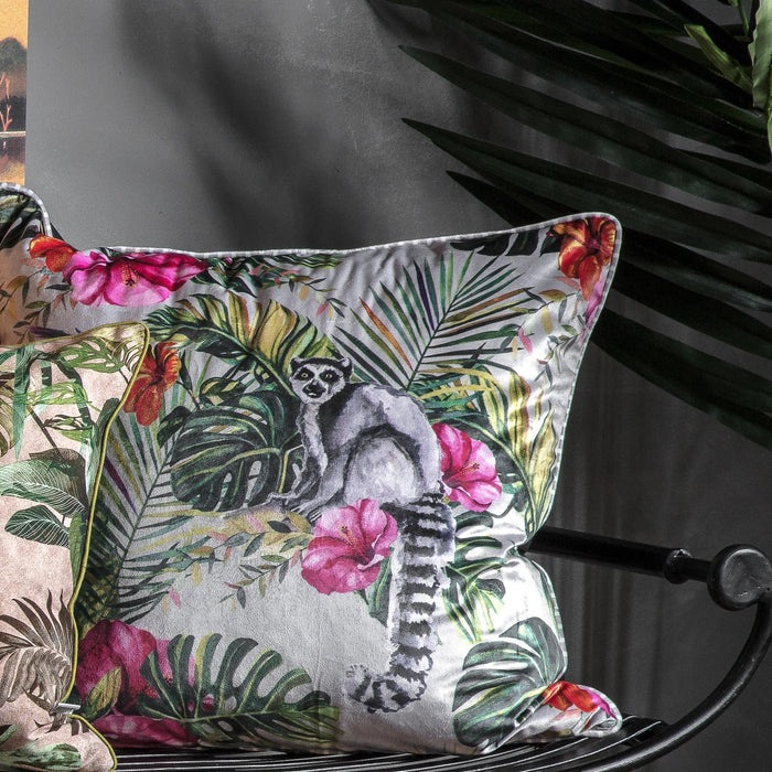 Tropical Lemur Duck Feather Filled Cushion 55 x 55cm - The Furniture Mega Store 