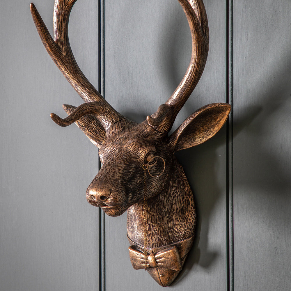 Bronze Sir Cameron Wall Mounted Stag Head - The Furniture Mega Store 
