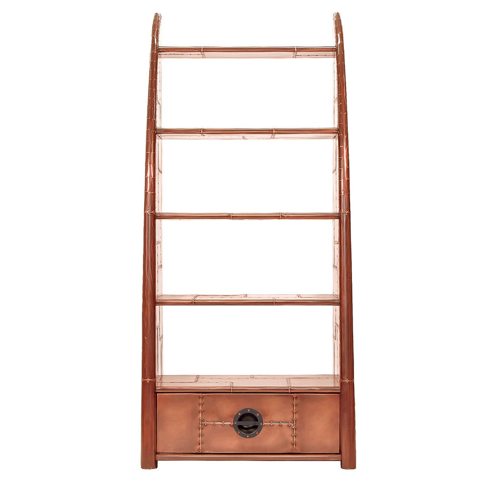 Avaitor Wing Bookcase - Vintage Copper - The Furniture Mega Store 