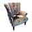 Lily Patchwork Harris Tweed , Velvet, Moon Wool & Vintage Leather Chair - Choice Of Size - The Furniture Mega Store 