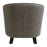 Grey Faux Leather Chair & Footstool - The Furniture Mega Store 