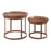 Crest Copper Finish Iron Tables - Set Of 2 - The Furniture Mega Store 