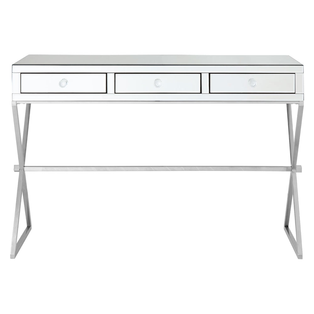 Gianna Mirrored 3 Drawer Console Table - The Furniture Mega Store 