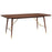 Kenso Walnut Wood & Brass Finish Dining Table - The Furniture Mega Store 