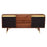 Kenso Walnut Wood & Brass Finish Sideboard - The Furniture Mega Store 