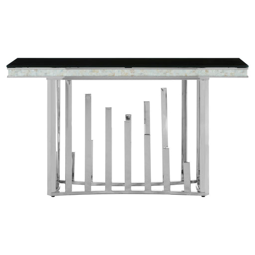 Eliza Silver Finish - Mother of pearl Inlay Console Table - The Furniture Mega Store 