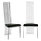 Eliza Silver Finish & Faux Leather Dining Chairs {Set Of 2} - The Furniture Mega Store 