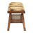 Goathide & Teak Wood Leather Bench Seat - The Furniture Mega Store 