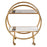 Vizzini Marble, Agate & Gold 2 Tier Bar Trolley - The Furniture Mega Store 