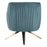 Cleo Sea Blue Pleated Velvet Swivel Chair - The Furniture Mega Store 