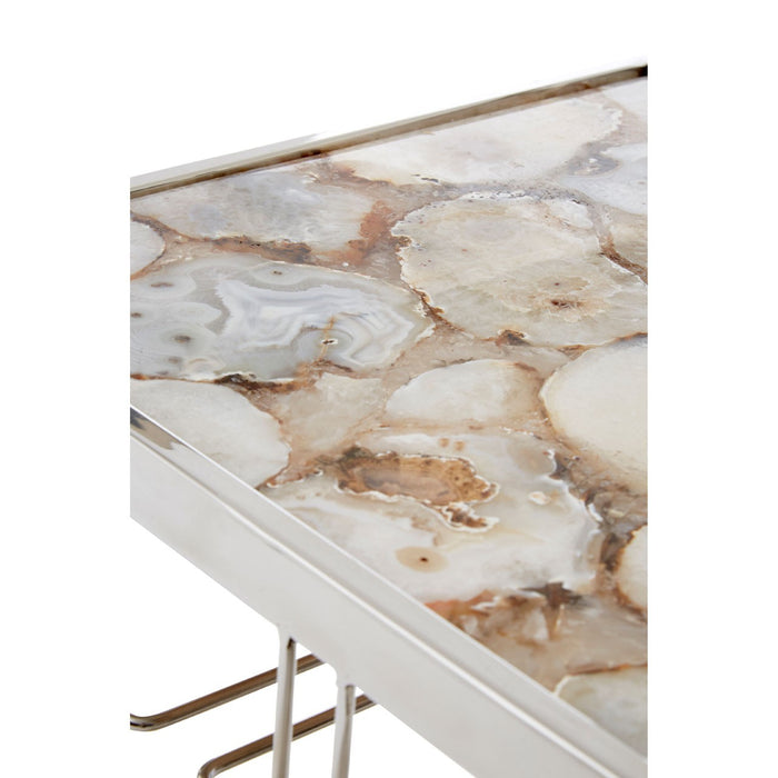 Vita White Agate Drinks Trolley - The Furniture Mega Store 