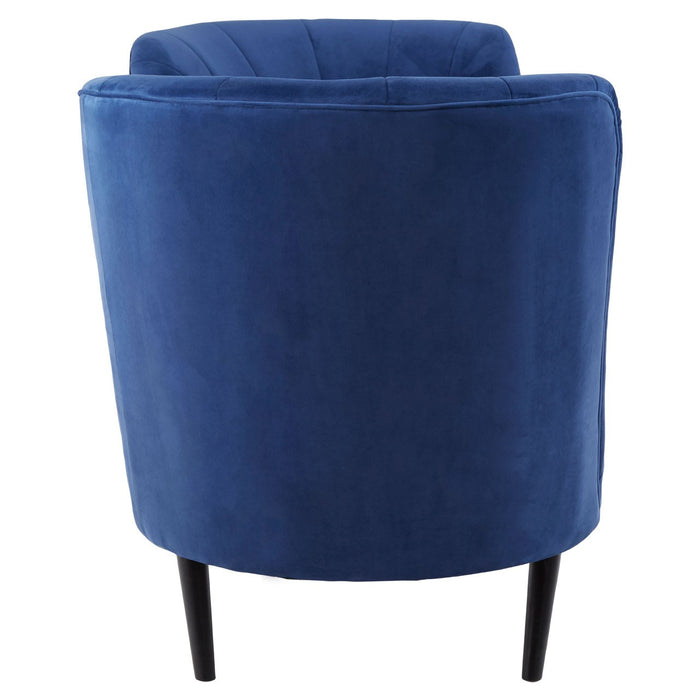 Malena Blue Velvet Chaise Lounge - The Furniture Mega Store 