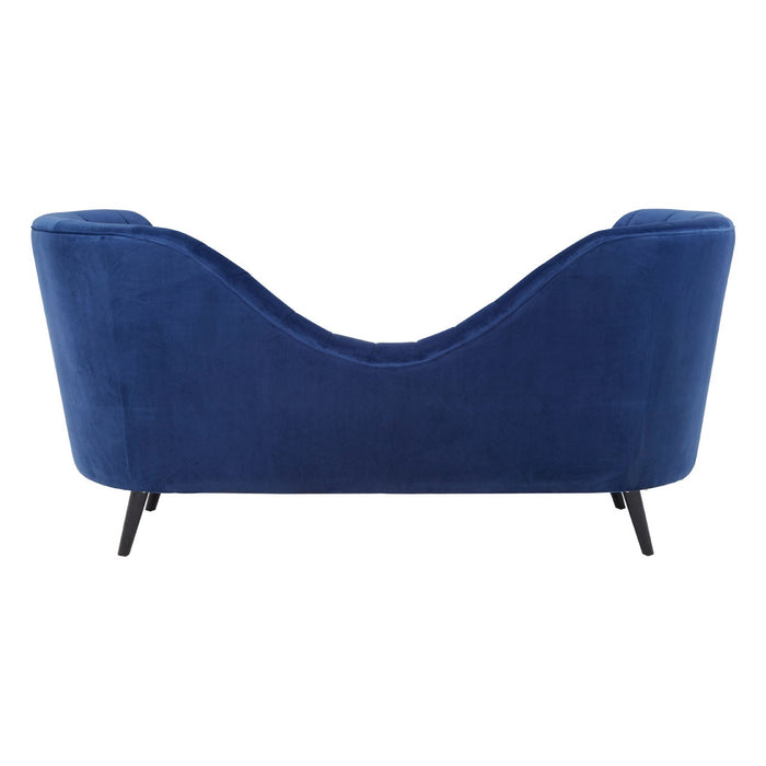 Malena Blue Velvet Chaise Lounge - The Furniture Mega Store 