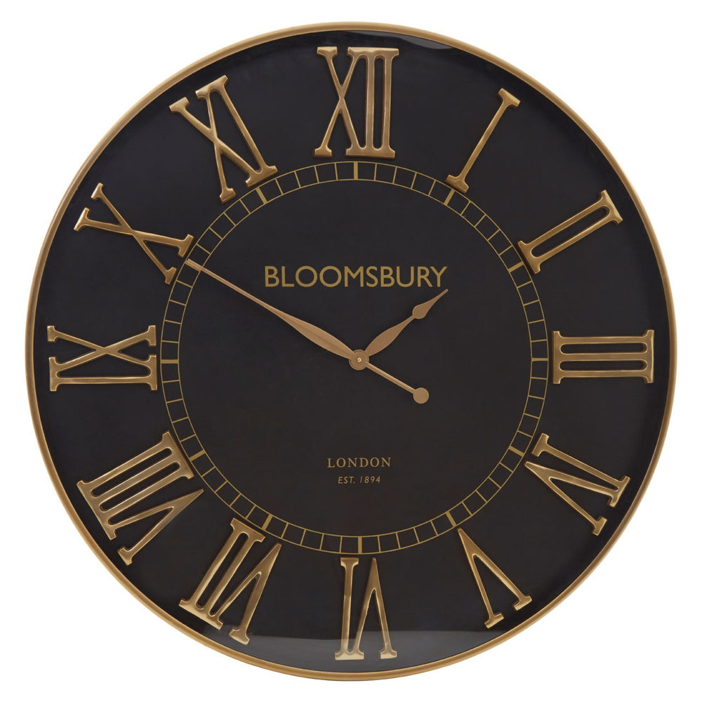 Mateo Large Black Wall Clock - The Furniture Mega Store 